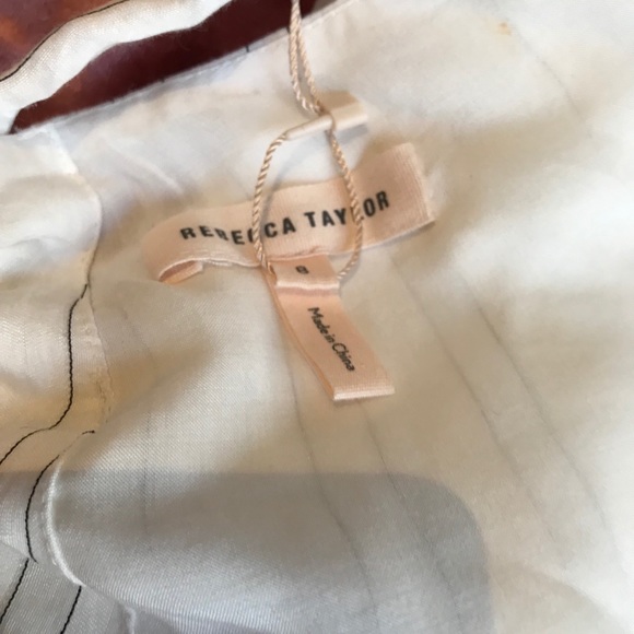 Rebecca Taylor White Striped Tiered Halter Dress 8 - Picture 7 of 8